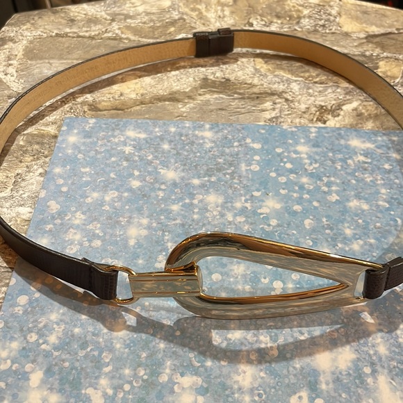 Chico's black Leather Belt. With beautifully Silver clasp join. Gorgeous - Picture 9 of 9